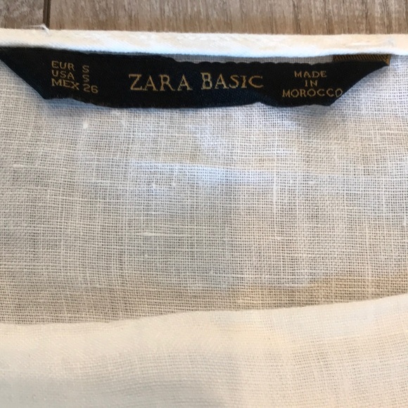 Zara White Tiered Ruffle Tank Top Size Small - Picture 4 of 4